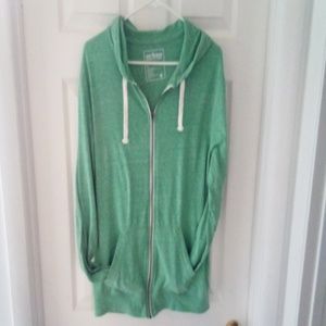 Lightweight hooded zip up sweatshirt